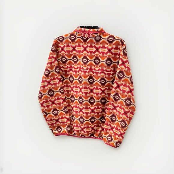 Patagonia Synchilla Aztec Western Inspired Snap Tee Fleece Sweater Pullover Sz S - Picture 2 of 4